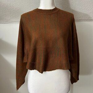 NWT Brown - Green Batwing Sweater - Size S/M - Olivaceous